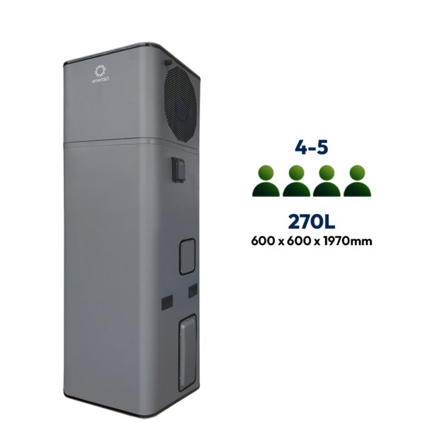 Emerald All-In-One Hot Water Heat Pump E Select (270L)